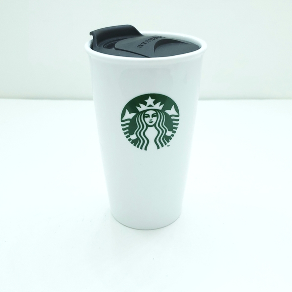 Starbucks Other - Starbucks 2013 Double Wall Ceramic Traveler Coffee Tumbler 12 Oz Siren Mermaid